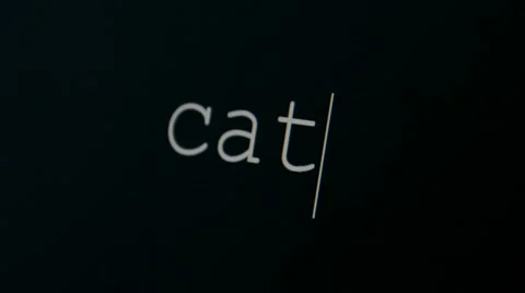 Typing word cat Stock Footage 45711676