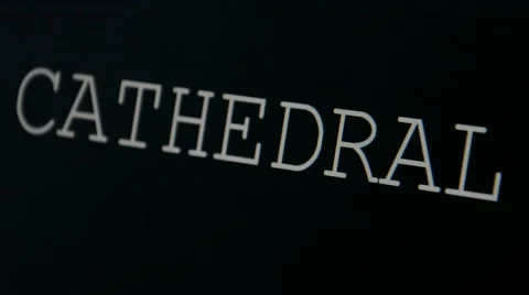 Typing word Cathedral Stock Footage 45711721