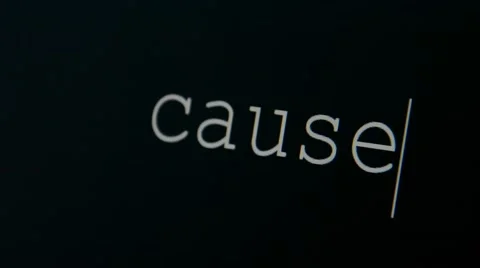 Typing word cause Stock Footage 45711730