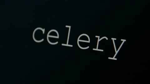 Typing word celery Stock Footage 45711763