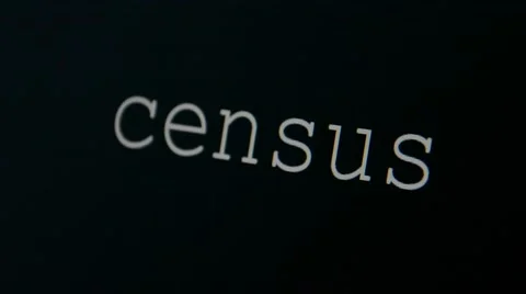 Typing word census Video stock 45711779