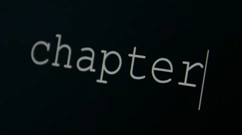 Typing word chapter Stock Footage 45711868