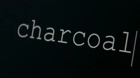 Typing word charcoal Stock Footage 45711917