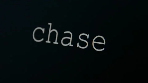 Typing word chase Stock Footage 45711890