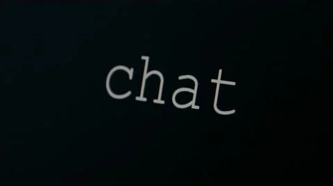 Typing word chat Stock Footage 45711885