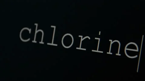 Typing word chlorine Stock Footage 45712003