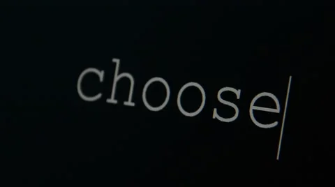 Typing word choose Stock Footage 45712013