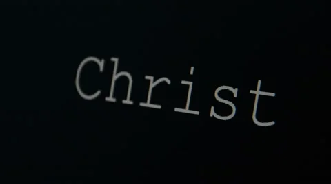 Typing word Christ Stock Footage 45712025