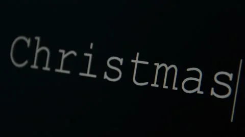 Typing word Christmas Stock Footage 45712035