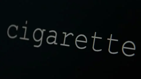 Typing word cigarette Stock Footage 45712033