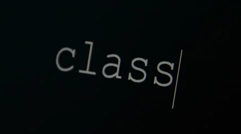 Typing word class Stock Footage 45712138