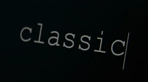 Typing word classic Stock Footage 45712142