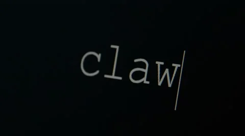 Typing word claw Video stock 45712148