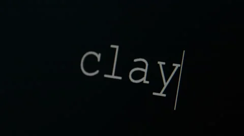 Typing word clay Stock Footage 45712150