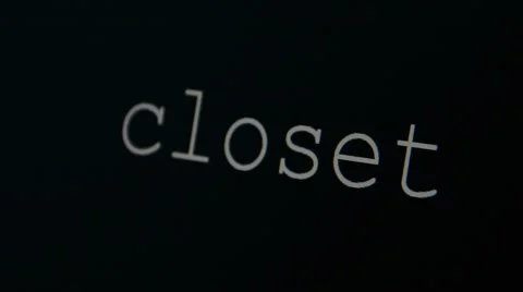 Typing word closet Stock Footage 45712202