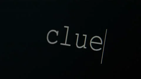 Typing word clue Stock Footage 45712234