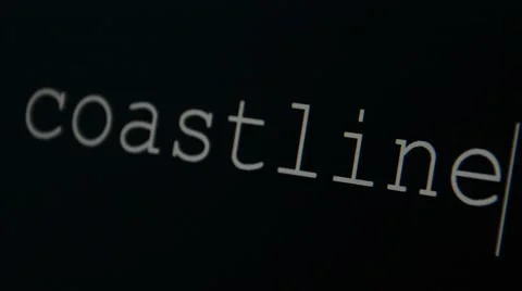 Typing word coastline Stock Footage 45712230