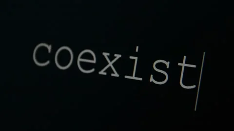 Typing word coexist Stock Footage 45712252