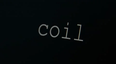 Typing word coil Stock Footage 45712259