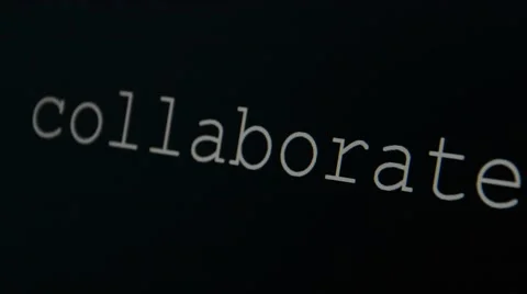 Typing word collaborate Stock Footage 45712286