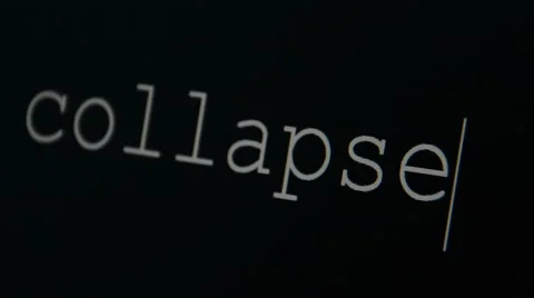 Typing word collapse Stock Footage 45712290