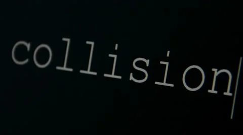 Typing word collision Stock Footage 45712311