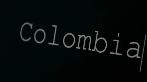 Typing word Colombia Stock Footage 45712314