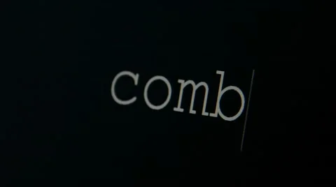 Typing word comb Stock Footage 45712342