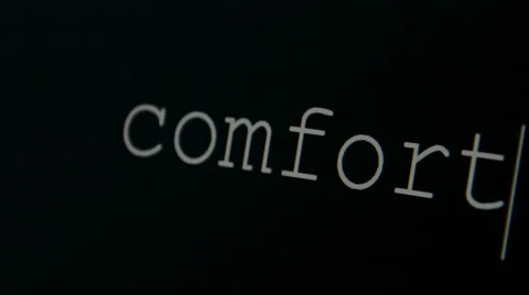 Typing word comfort Video stock 45712360