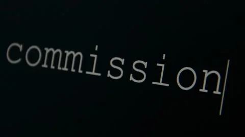Typing word commission Stock Footage 45712401