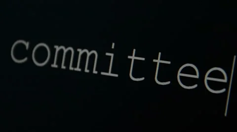 Typing word committee Stock Footage 45712391