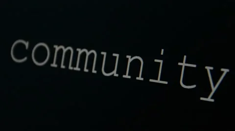 Typing word community Stock Footage 45712403