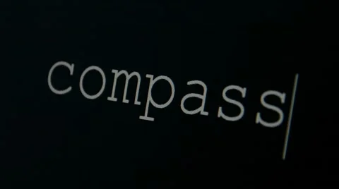 Typing word compass Stock Footage 45712429