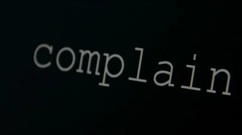 Typing word complain Stock Footage 45712459