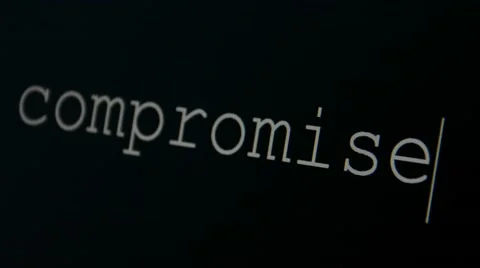 Typing word compromise Stock Footage 45712501