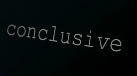 Typing word conclusive Stock Footage 45712524