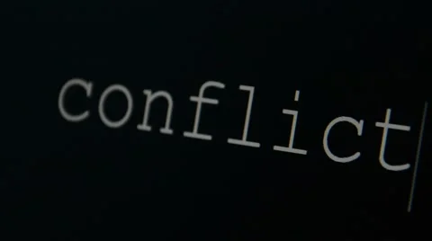 Typing word conflict Stock Footage 45712567