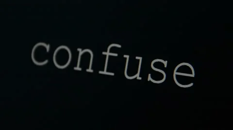 Typing word confuse Stock Footage 45712582