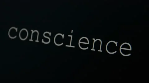 Typing word conscience Stock Footage 45712609