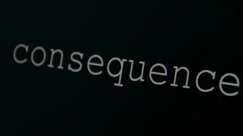 Typing word consequence Stock Footage 45712624