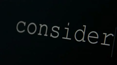 Typing word consider Stock Footage 45712616