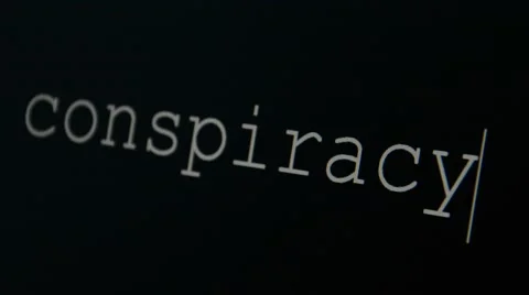 Typing word conspiracy Stock Footage 45712634