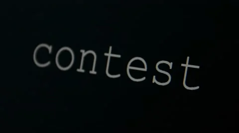 Typing word contest Stock Footage 45712668
