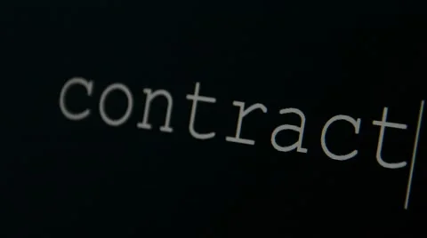 Typing word contract Video stock 45712679