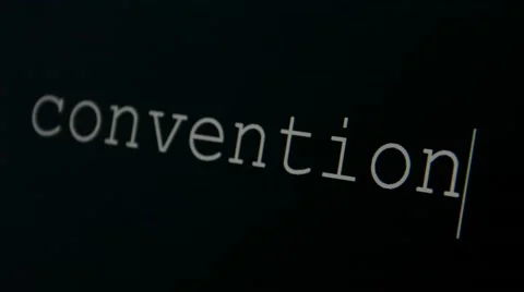 Typing word convention Stock Footage 45712707