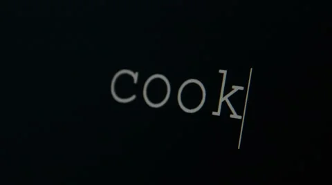 Typing word cook Stock Footage 45712714