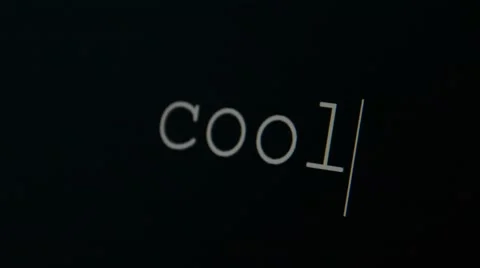 Typing word cool Stock Footage 45712717