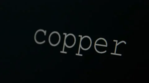 Typing word copper Stock Footage 45712735