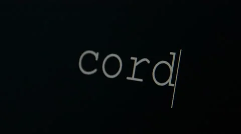 Typing word cord Stock Footage 45712763