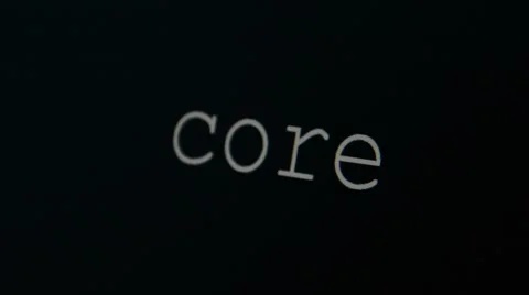 Typing word core Stock Footage 45712752